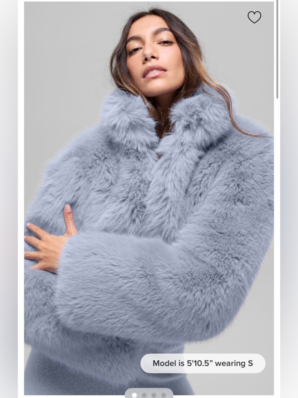 ALO YOGA Opulent Faux Fur Cropped Jacket XS NWT